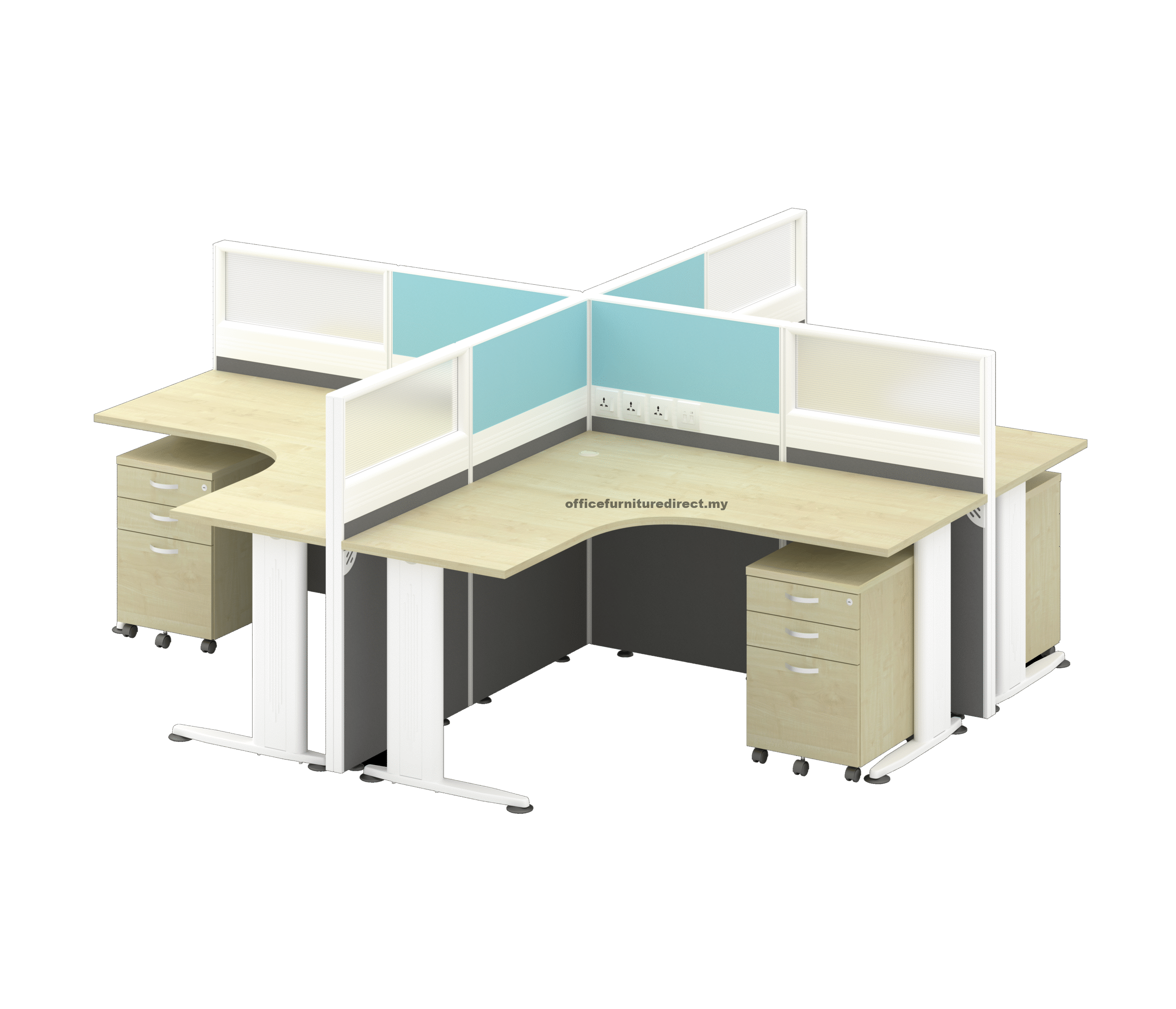4 seater 60-CLUSTER OF 4-HR workstation