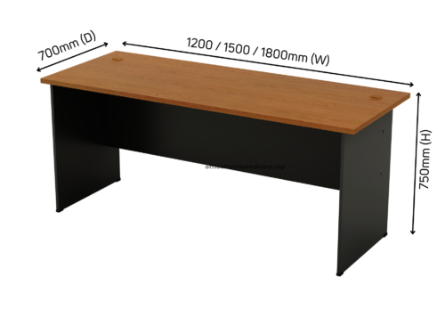 Wooden office table with size