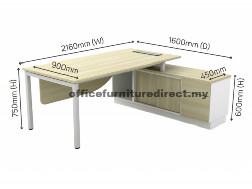 SWE2162E-2.16M Modern Simple U Metal Leg Director Table Set