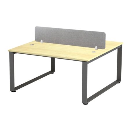 2 Seater Office Workstation Metal O Leg