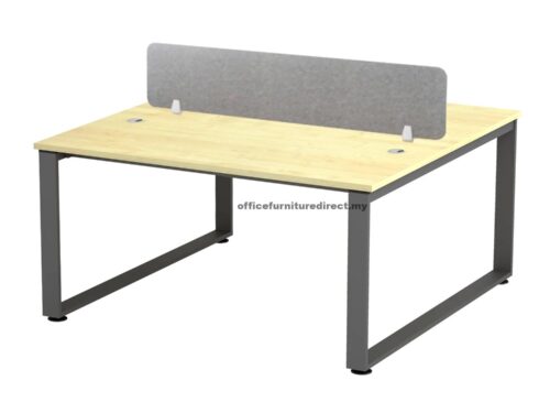 2 Seater Office Workstation Metal O Leg