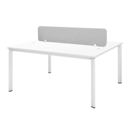 2 Seater Office Workstation Metal Pyramid Leg