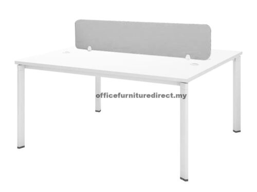 2 Seater Office Workstation Metal Pyramid Leg