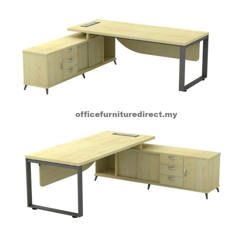 Q-SRWE-2203-2.16M Modern Simple SQ Metal Leg Director Table Set