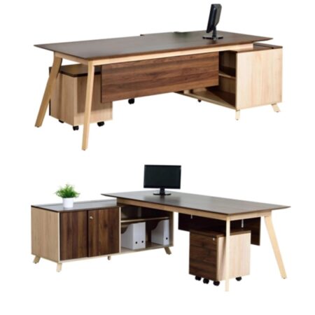 PX7-2.1M Modern Simple Wooden Director Set With Side Cabinet