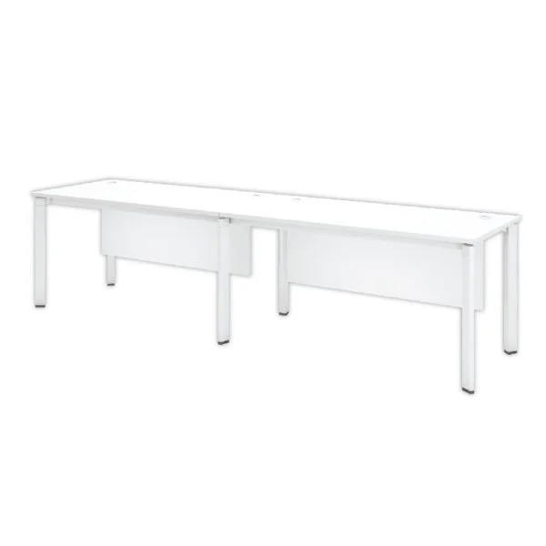 2 Seater Side by Side Office Workstation Metal Pyramid Leg
