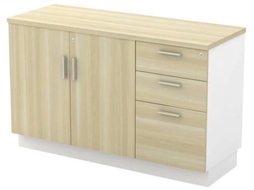 B-YDP7123 COMBINATION LOW CABINET (SWINGING DOOR + FIXED PEDESTAL 2D1F)