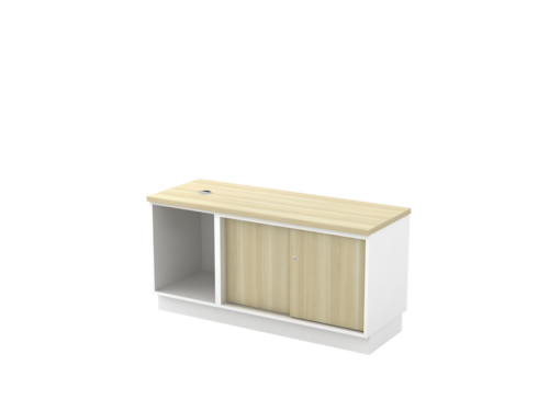 B-YOS1206 SIDE CABINET (OPEN SHELF + SLIDING DOOR)