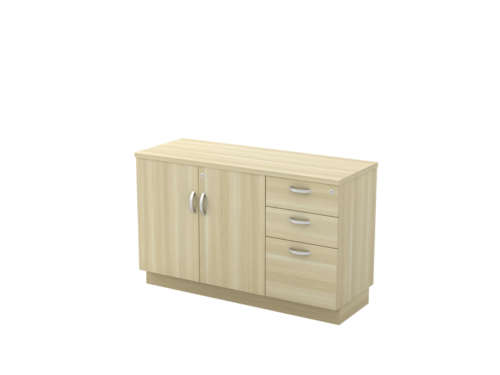 Q-YDP7123 COMBINATION LOW CABINET (SWINGING DOOR + FIXED PEDESTAL 2D1F)