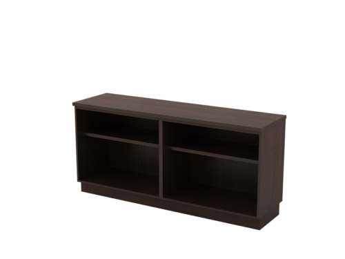 Q-YOO7160-YOO7180-WN COMBINATION LOW CABINET (DUAL OPEN SHELF)