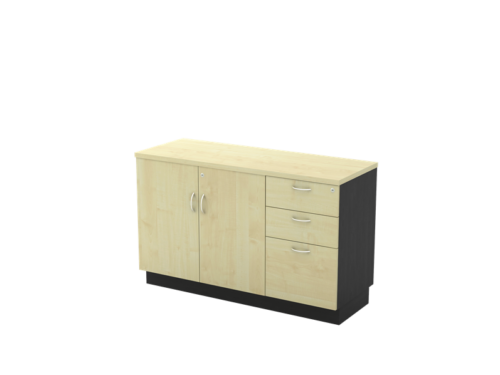 T-YDP7123 COMBINATION LOW CABINET (SWINGING DOOR + FIXED PEDESTAL 2D1F)
