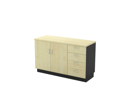 T-YDP7124 COMBINATION LOW CABINET (SWINGING DOOR + FIXED PEDESTAL 4D)