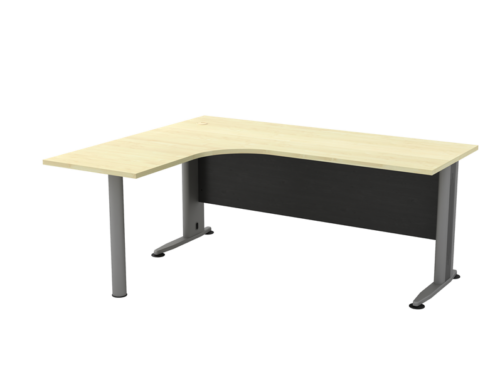 TL-M TIMELESS SERIES COMPACT L-SHAPE METAL J-LEG TABLE