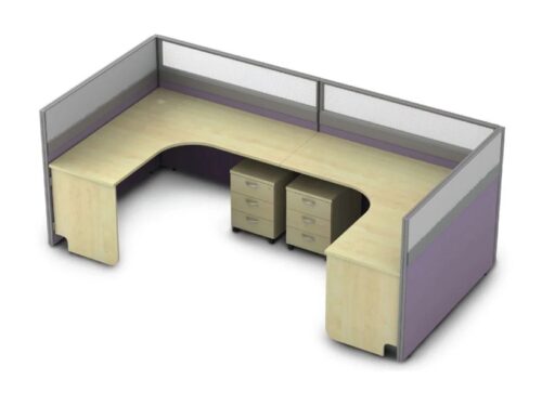 FN45-PL-2 L SHAPE WORKSTATION CLUSTER OF 2