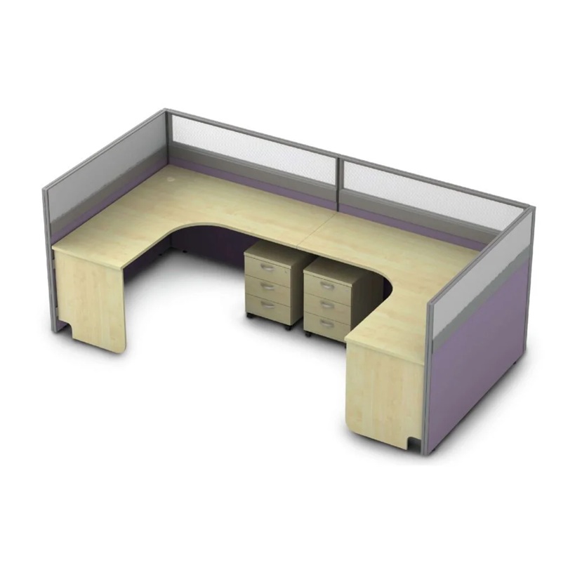 FN45-PL-2 L SHAPE WORKSTATION CLUSTER OF 2