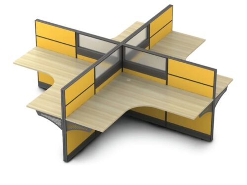 FN60-CBL-4 L SHAPE WORKSTATION CLUSTER OF 4