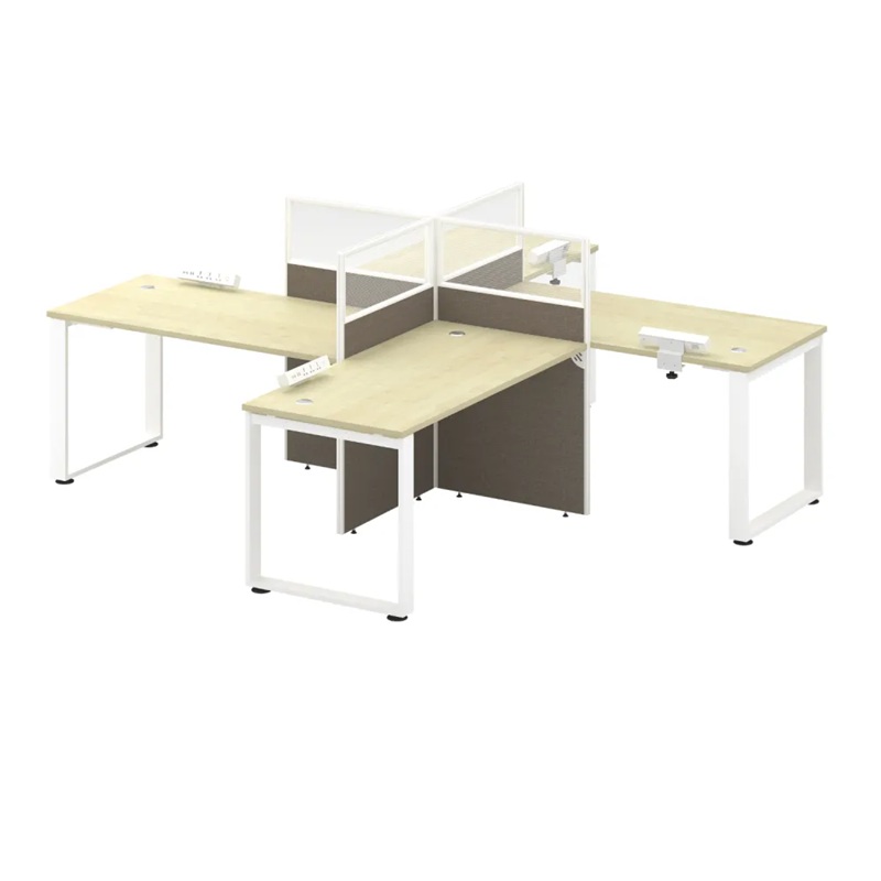B30-SQ-4R Office Workstation Table Cluster Of 4 Seater