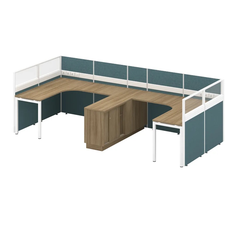 B45-SL-2L Office Workstation Table Cluster Of 2 Seater