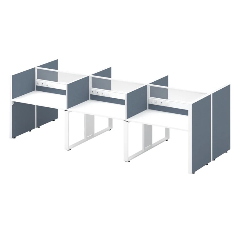 B60+30-SQ-6R Office Workstation Table Cluster Of 6 Seater | Office Cubicle | Office Partition